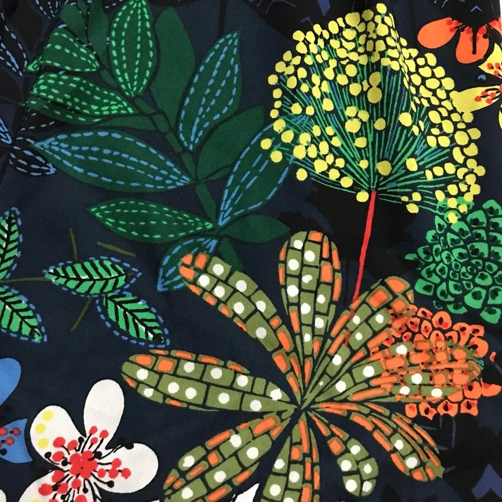 LOFT Tropical Floral Skirt, Hummingbird Boho Elastic Waist Pull On Petite Small - Picture 8 of 12